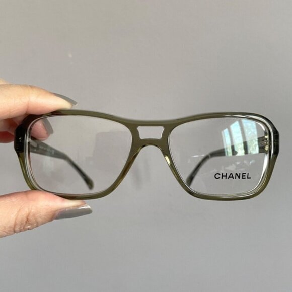 Chanel Green #3210 Aviator Glasses Frames - Full Set, **New In Box*** - Picture 3 of 14